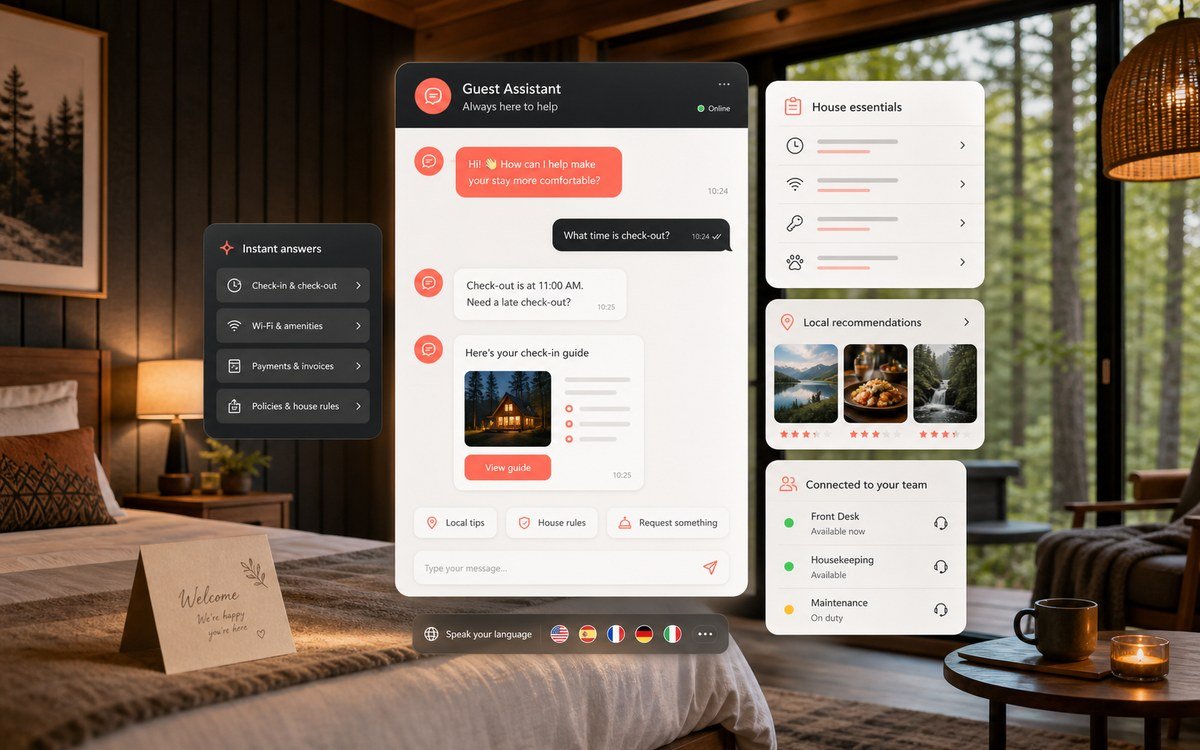 Guest Communication AI system for an independent hospitality property