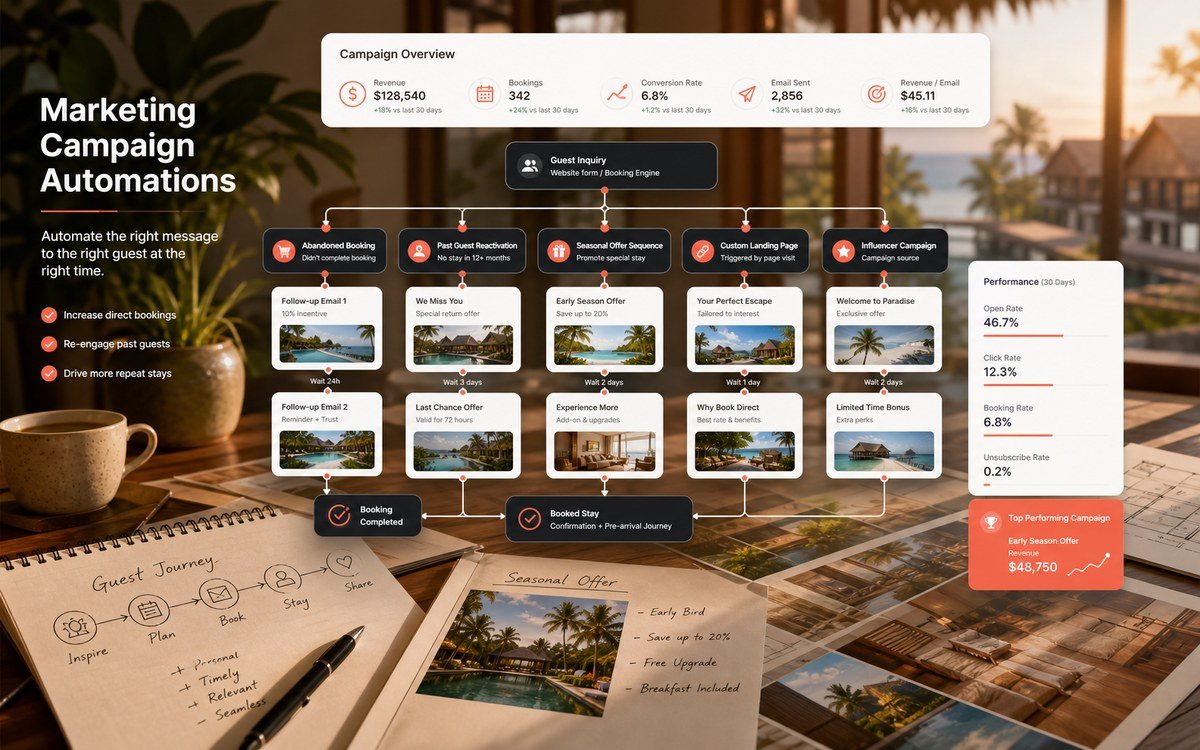 Marketing Campaign Automations system for an independent hospitality property